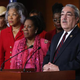 Congressional Black Caucus Chairman G.K. Butterfield (D-N.C.) speaks at podium while flanked by other CBC members during a news conference April 22, 2015, on Capitol Hill in Washington, D.C.
Mark Wilson/Getty Images